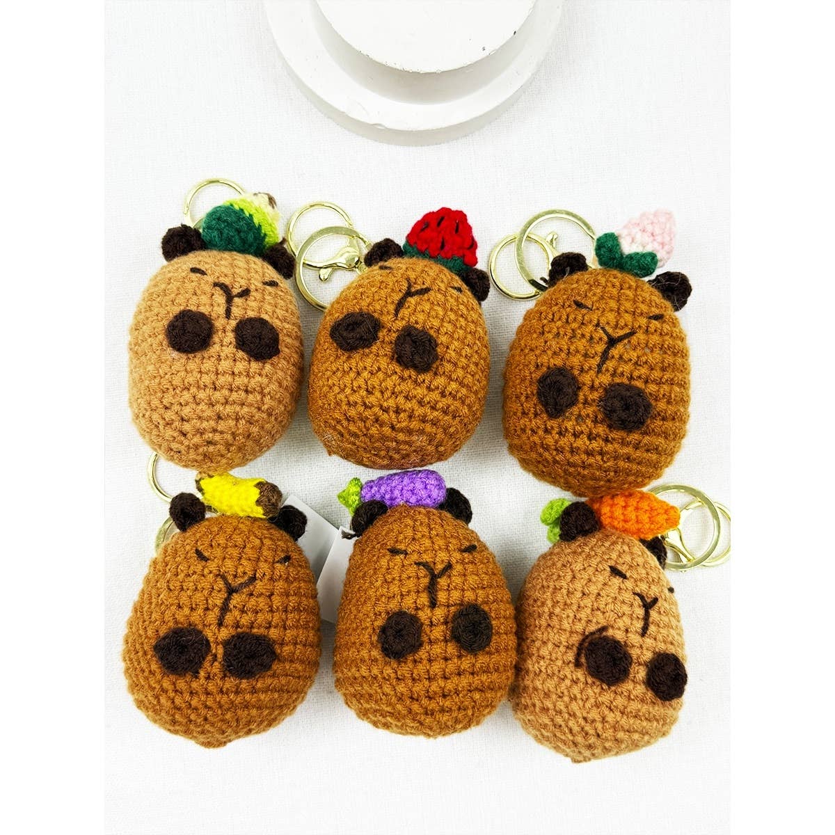 Crochet Capybara Keychain