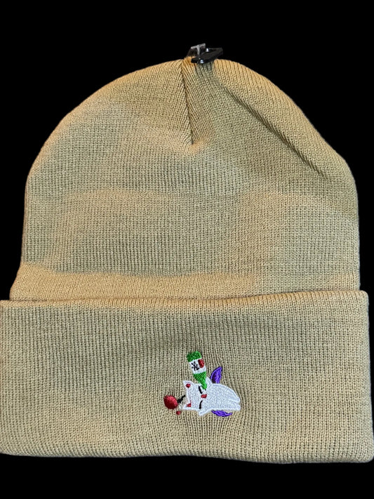 Drunk Soju Moogie embroidered beanie hat