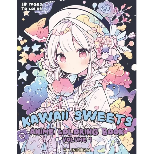 Kawaii Sweets: Anime Coloring Book - Volume 1 - Paperback