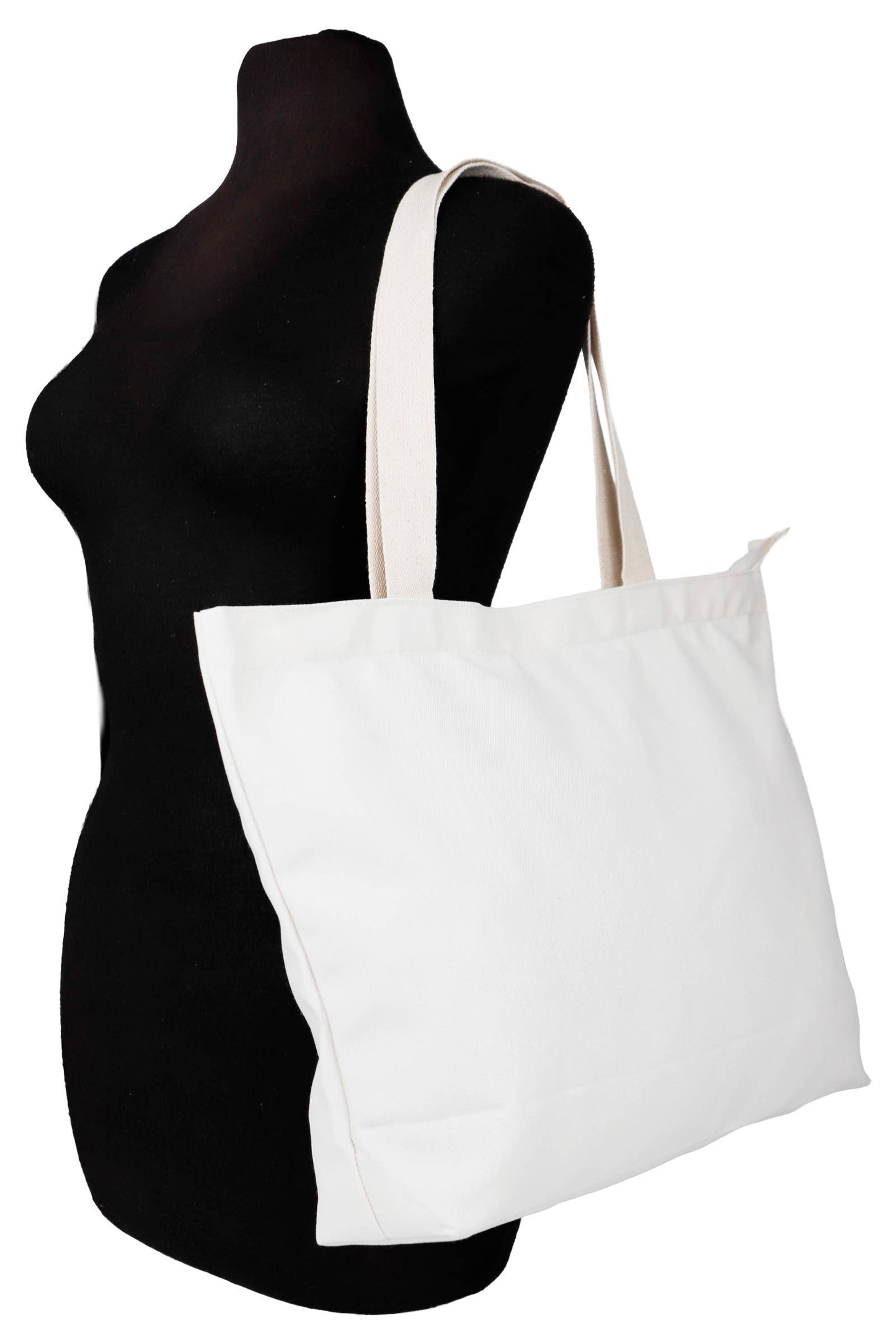 Wide tote Bag with zipper Embroidered Steins Christina