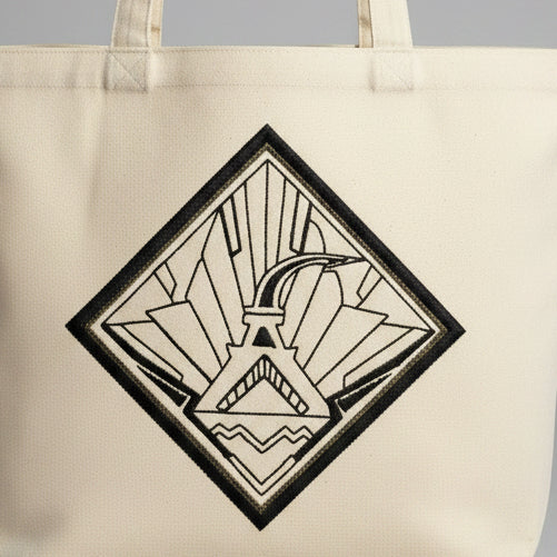 Clair E33 Obscur: Wide Canvas Zipper Natural Tote Bag