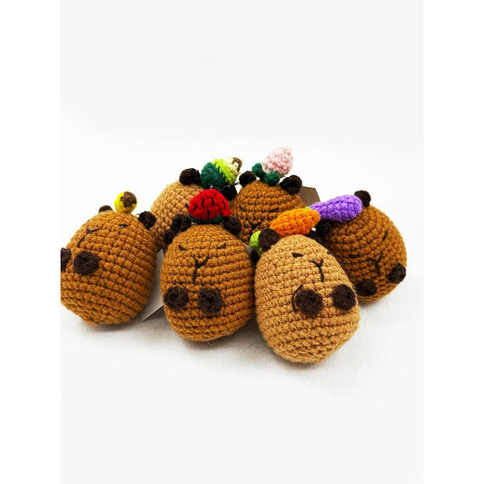 Crochet Capybara Keychain