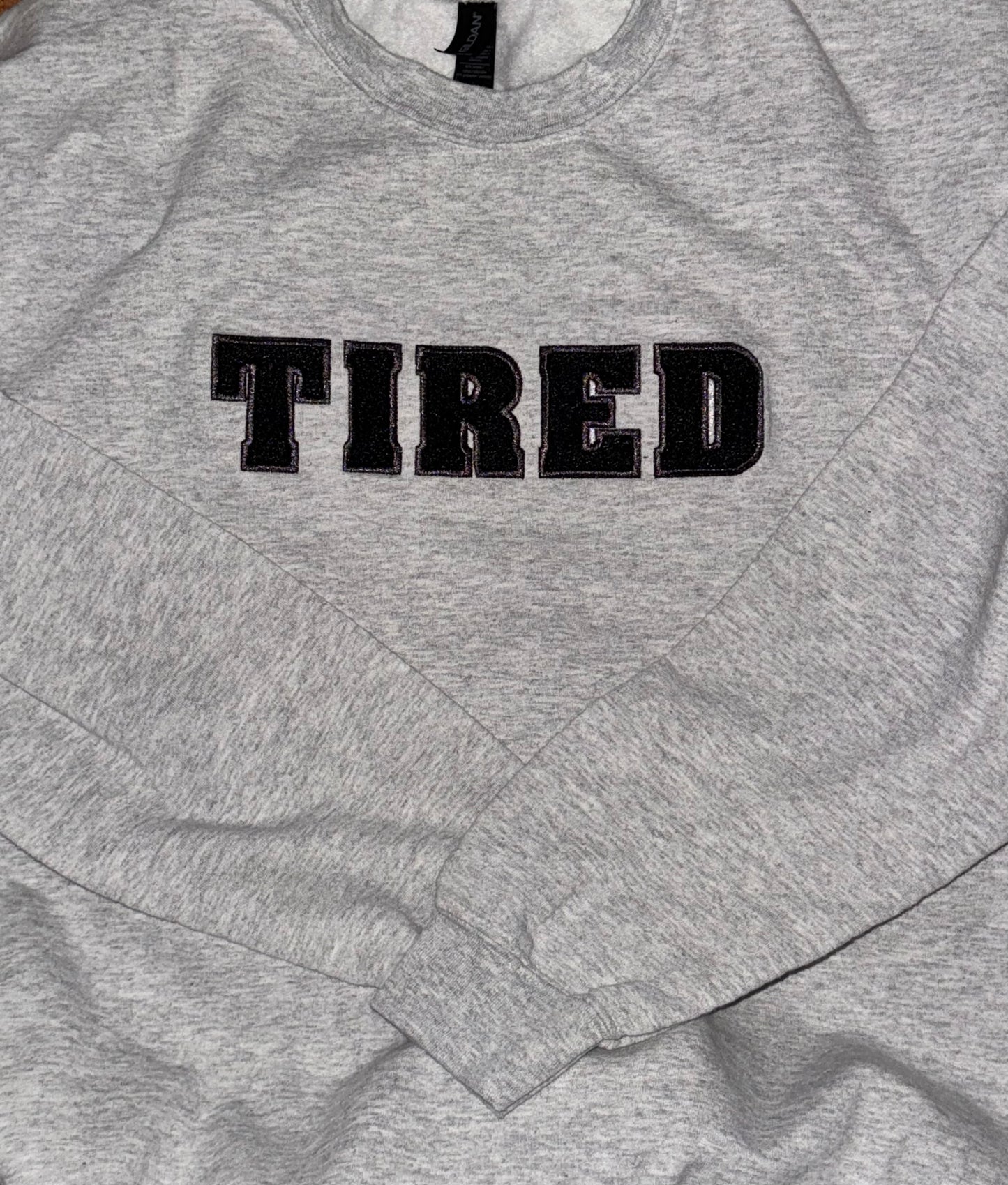 Tired Embroidered Sweatshirt