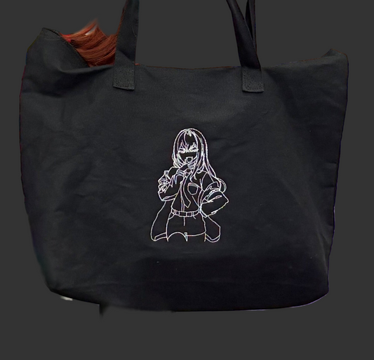 Christina zipper tote - black