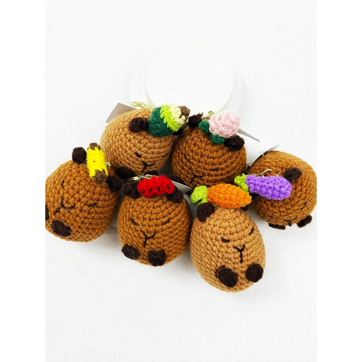 Crochet Capybara Keychain