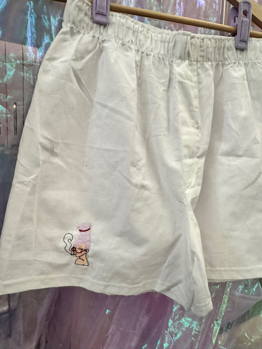 unisex boxer shorts: embroidered momo granny