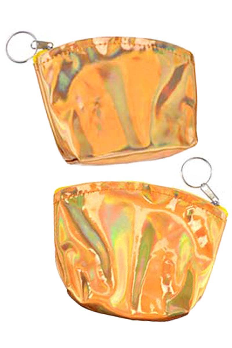 Mini zip coin pouch keychain