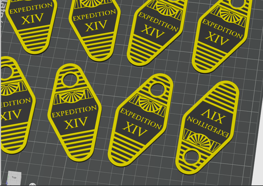 Expedition FFXIV hotel keychain luggage tag