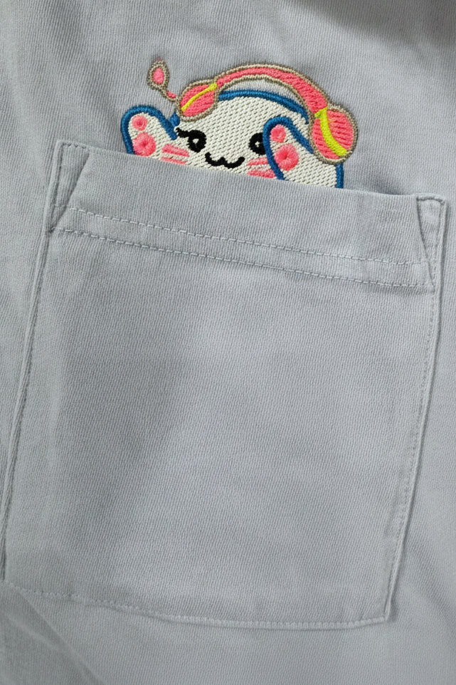 Blue Bongo Pocket Tee Short Sleeve embroidered