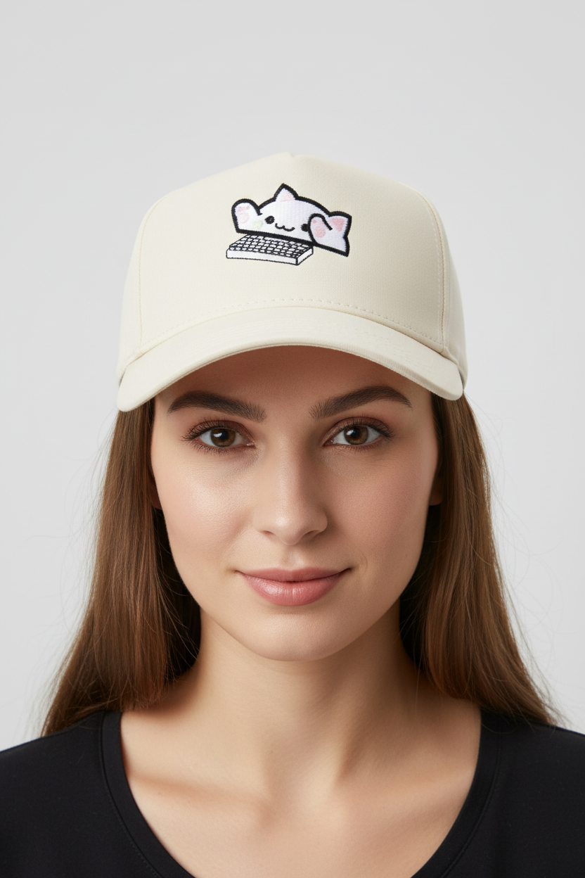 Bongo kitty keyboard Embroidered Snapback hat