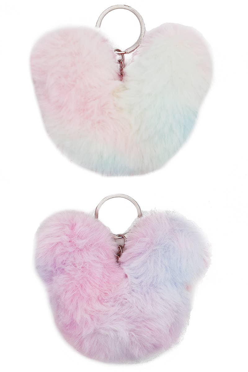 Fuzzy Faux Fur Key Chain