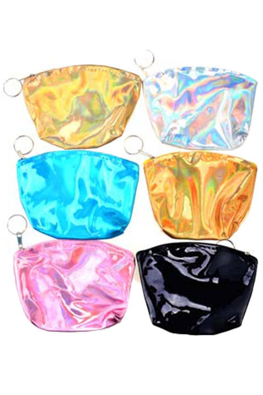 Mini zip coin pouch keychain