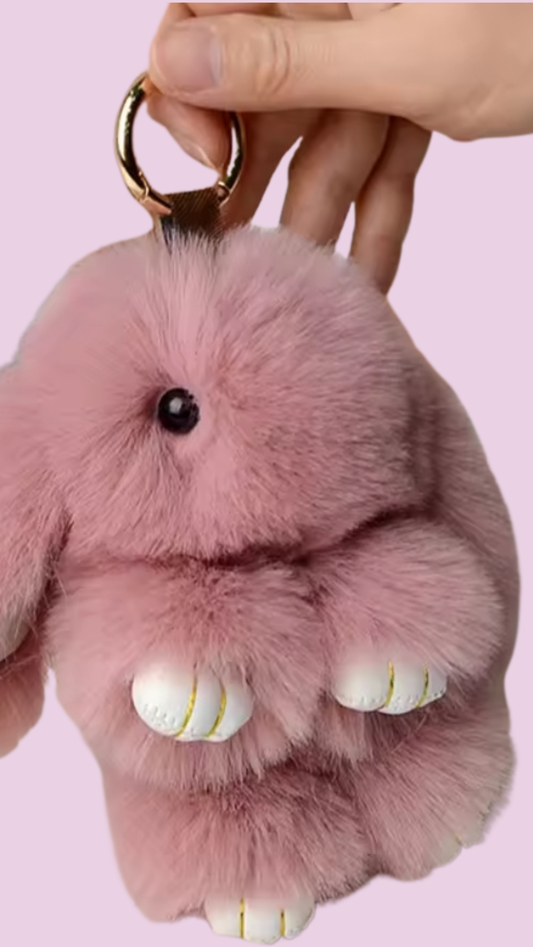 Soft Bunny Key Ring Bag Charm